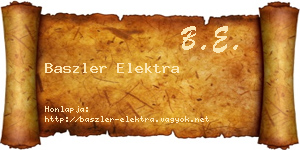 Baszler Elektra névjegykártya